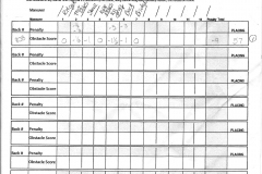 Trail Score Sheet #2